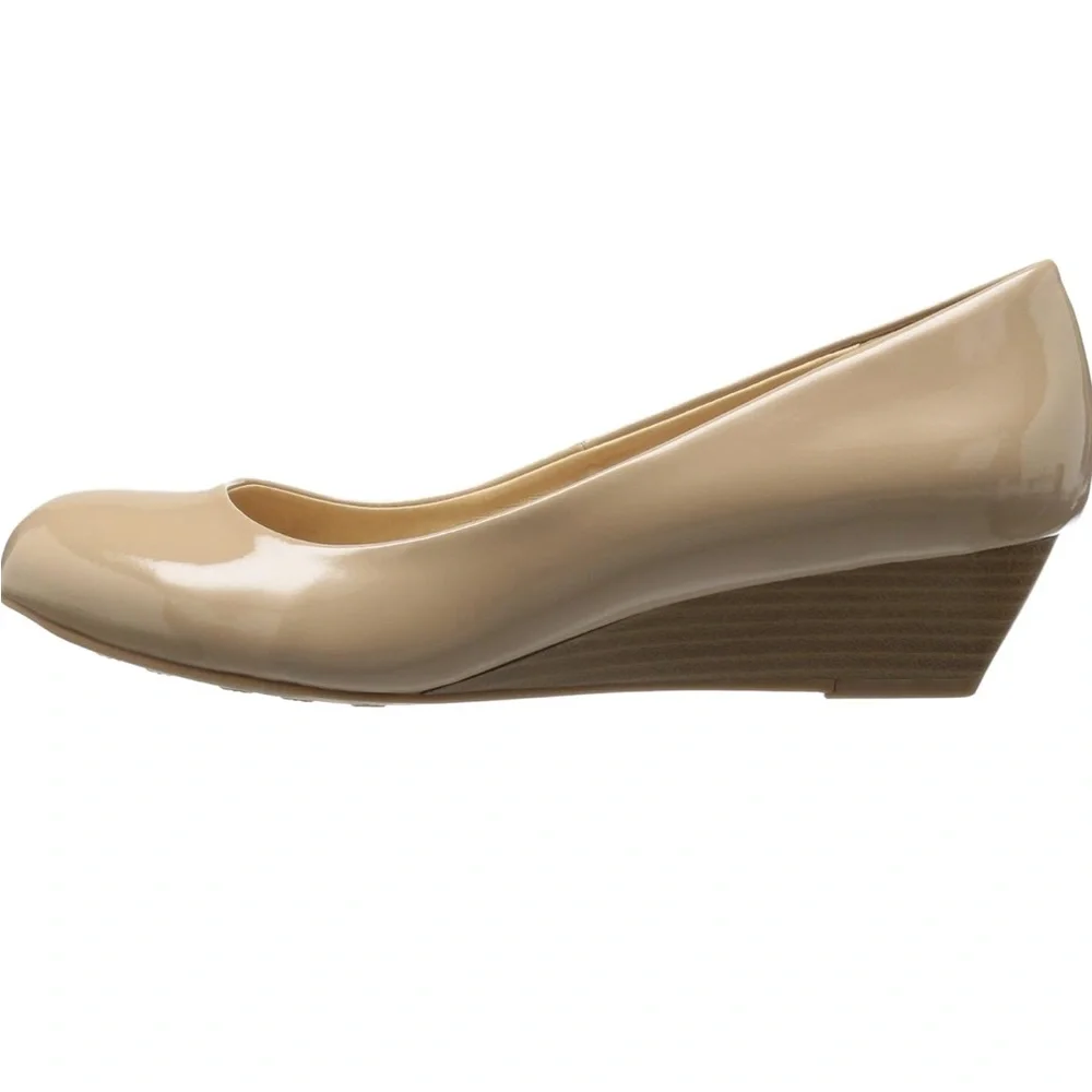Chinese Laundry Marcie Women's Nude Patent Wedges - Picture 9 of 11